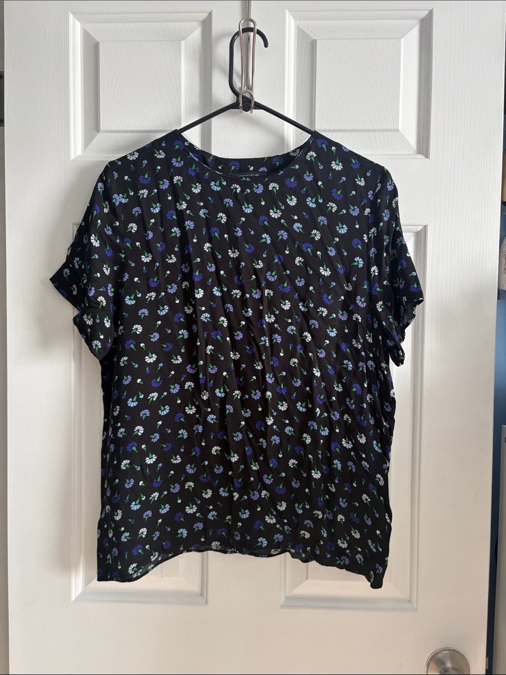 & Other Stories Floral Keyhole Boho Career Office Blouse Top Size 12